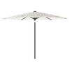vidaXL haveparasol med st&aring;lstang 288x288x225 cm hvid