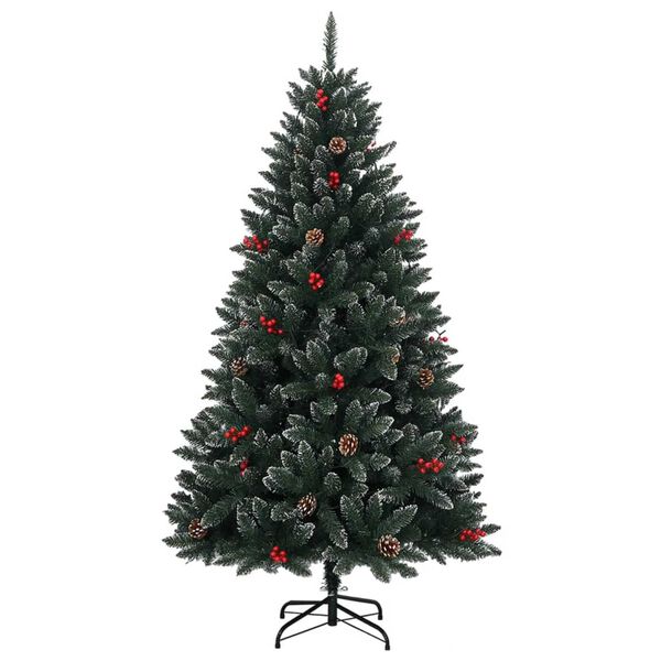 vidaXL kunstigt juletræ med 300 LED-lys 210 cm