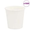 vidaXL kaffekopper af papir 1000 stk. 4oz 100ml hvid
