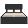 vidaXL Sengestel med skuffe Sort 120 x 200 cm Konstrueret tr&aelig;