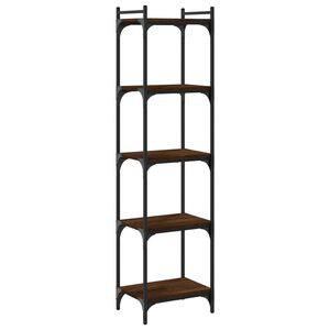 vidaXL bogreol 5 hylder 40x30x154 cm konstrueret tr&aelig; brunt eg