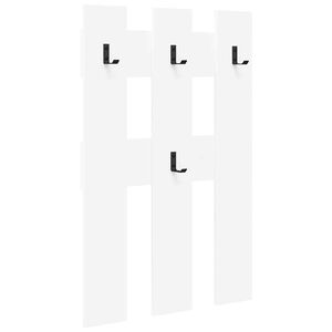 vidaXL V&aelig;gmonteret Jakkeholder Hvid 65 x 3 x 100 cm Konstrueret tr&aelig;