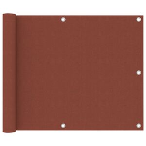 vidaXL altanafsk&aelig;rmning 75x300 cm oxfordstof terrakotta