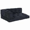 vidaXL Palle Sofa Pude 3 pcs Antracit 120 x 80 x 38 cm Stof