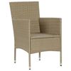vidaXL spisebordsstole til haven 4 stk. polyrattan beige