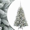 vidaXL Kunstig juletr&aelig; med kugler 120 cm 150 LED'er Varm hvid