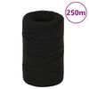 vidaXL arbejdsreb 2 mm 250 m polyester sort