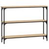 vidaXL konsolbord 100x22,5x75 cm konstrueret tr&aelig; sonoma-eg