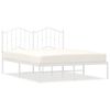 vidaXL sengeramme med sengegavl 150x200 cm metal hvid
