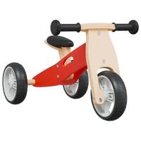 vidaXL trehjulet cykel til børn 2-i-1 rød