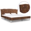 vidaXL sengestel brun imiteret ruskind 180 x 200 cm
