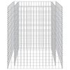 vidaXL gabion-h&oslash;jbed 90x90x100 cm galvaniseret st&aring;l