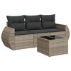 vidaXL sofas&aelig;t til haven 4 dele med hynder polyrattan lysegr&aring;