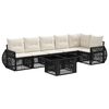 vidaXL Havesofa S&aelig;t 7 stk. Sort og Cremehvid polyrattan
