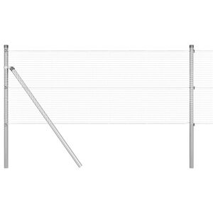 vidaXL Svejset tr&aring;dhegn jordfastg&oslash;relse 25 x 0,5 m Galvaniseret st&aring;l