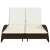 vidaXL liggestol med hynder 114x205x73 cm polyrattan brun