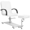 vidaXL massagestol med fodskammel 127x60x98 cm kunstl&aelig;der hvid