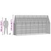 vidaXL Kanin Bur S&oslash;lv 400 x 100 x 210 cm Galvaniseret st&aring;l