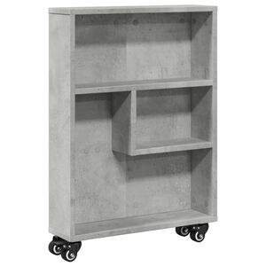 vidaXL smal opbevaringsvogn 48x13x68 cm konstrueret tr&aelig; betongr&aring;