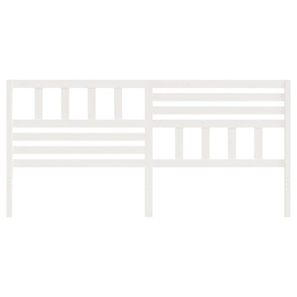 vidaXL sengeg&aelig;rde 206x4x100 cm massivt fyrretr&aelig; hvid