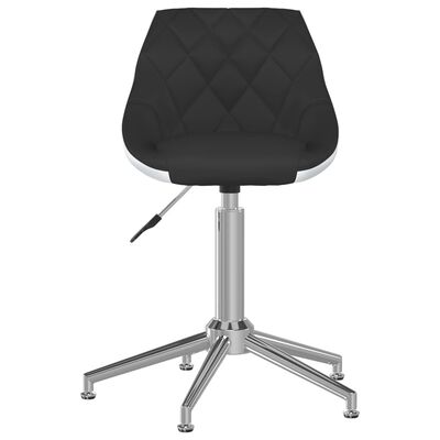 vidaXL drejelige spisebordsstole 4 stk. kunstlæder sort og hvid