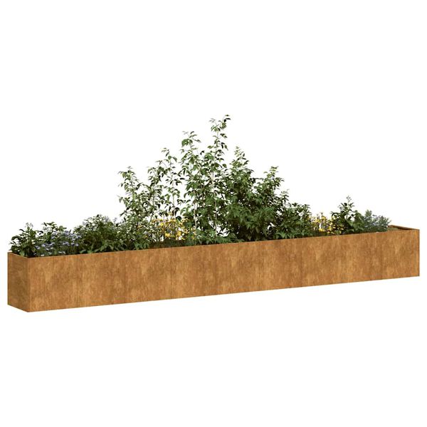 vidaXL plantekasse rustfarvet 360x40x40 cm forvitringsst&aring;l