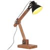 vidaXL industriel skrivebordslampe 58x18x90 cm E27 rund mat sort
