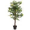 vidaXL kunstigt citrontr&aelig; med 3 stammer 120 cm PP gr&oslash;n