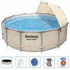 Bestway Power Steel swimmingpools&aelig;t med baldakin 396x107 cm