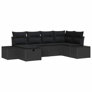 vidaXL Sofa S&aelig;t med pude 6 pcs polyrattan