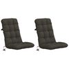 vidaXL 2-delt h&oslash;jt rygstol puder VIANEN 2 pcs 100% polyester Antracit