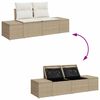 vidaXL Havesofa Sæt med pude 8 pcs Beige og creme polyrattan