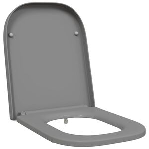 vidaXL Toilet s&aelig;de Gr&aring; 47,5 x 35 x 3,6 cm Duroplast
