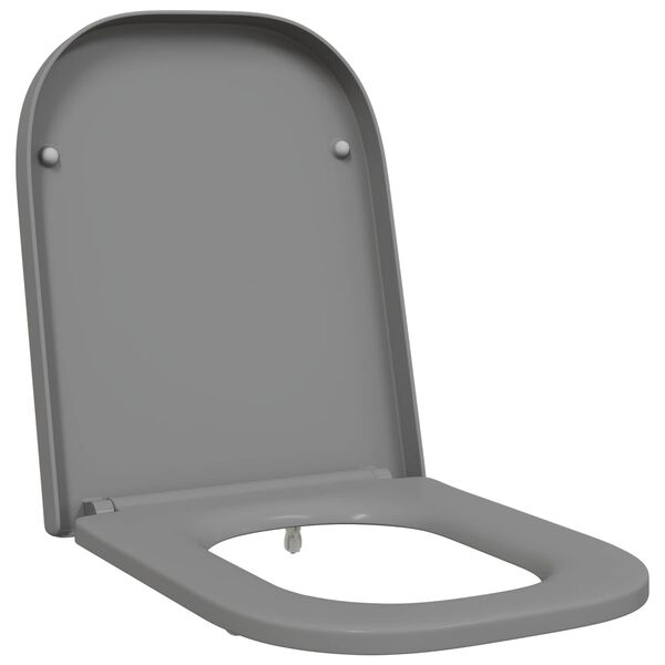 vidaXL Toilet s&aelig;de Gr&aring; 44,5 x 35 x 3,6 cm Duroplast