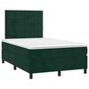 vidaXL kontinentalseng med madras 120x190 cm velour m&oslash;rkegr&oslash;n