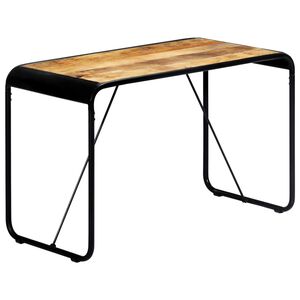 vidaXL spisebord 118 x 60 x 76 cm massivt ru mangotr&aelig;