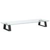 vidaXL sk&aelig;rmstander 60x20x8 cm h&aelig;rdet glas og metal sort