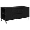 vidaXL Sofabord med skuffe Sort eg 102 x 44,5 x 50 cm Konstrueret tr&aelig;