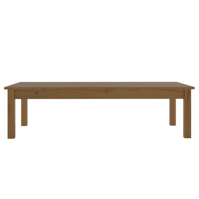 vidaXL sofabord 110x50x30 cm massivt fyrretræ gyldenbrun