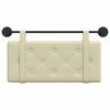 vidaXL H&aelig;ngende Hovedgavl V&aelig;gmonteret Creme 80 cm Faux l&aelig;der