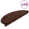 vidaXL trappem&aring;tter 10 stk. 65x21x4 cm brune halvrund store
