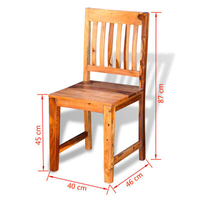 vidaXL spisebordsstole 6 stk. solidt sheeshamtræ