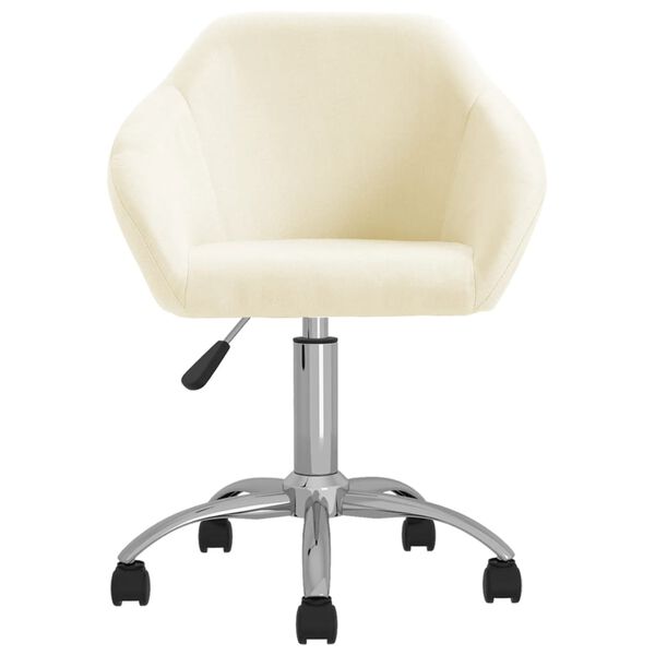 vidaXL drejelige spisebordsstole 6 stk. stof cremefarvet