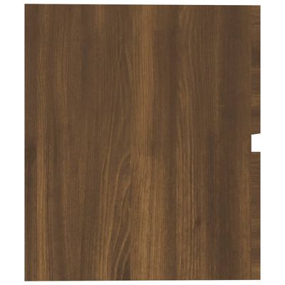 vidaXL badeværelsesskab 60x38,5x45cm konstrueret træ brun egetræsfarve