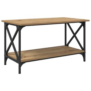 vidaXL Sofabord artisan eg 80 x 45 x 45.5 cm Konstrueret tr&aelig;