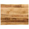 vidaXL bordplade 90x60x2,5 cm naturlig kant massivt ru mangotr&aelig;