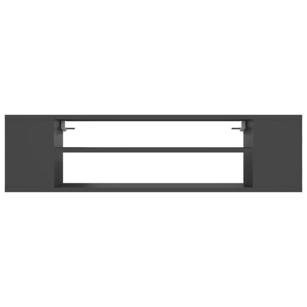 vidaXL væghængt tv-bord 100x30x26,5 cm konstrueret træ grå