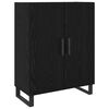 vidaXL Highboard 2 pcs Sort eg Konstrueret tr&aelig;