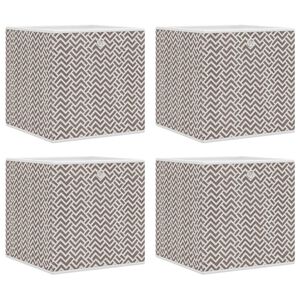 vidaXL opbevaringskasser 4 stk. 32x32x32 cm foldbare stof brun