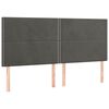 vidaXL sengegavl m&oslash;rkegr&aring; 160x5x118/128 cm fl&oslash;jl